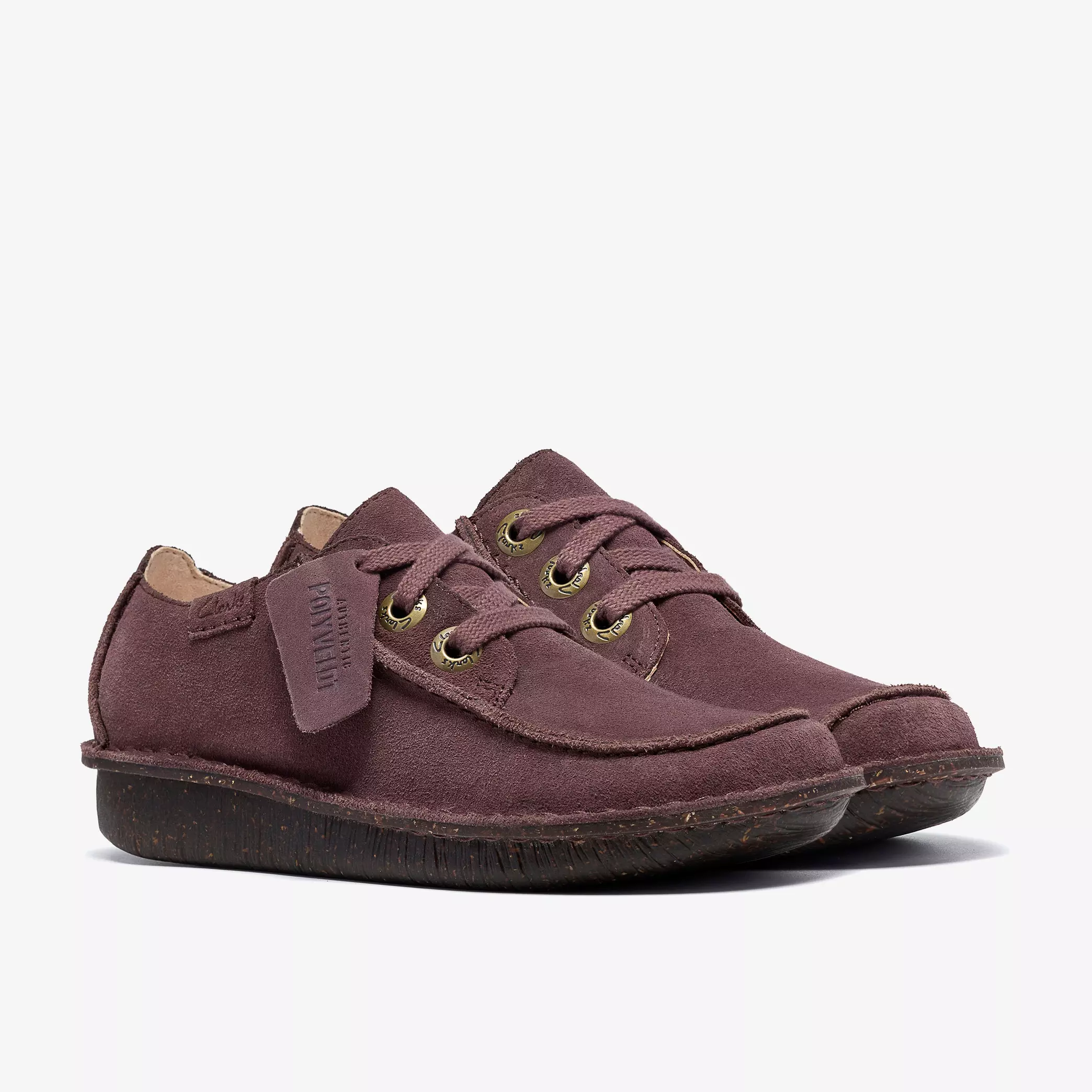 дамски обувки clarks funny dream 26329385 лилави от велур - снимка 6