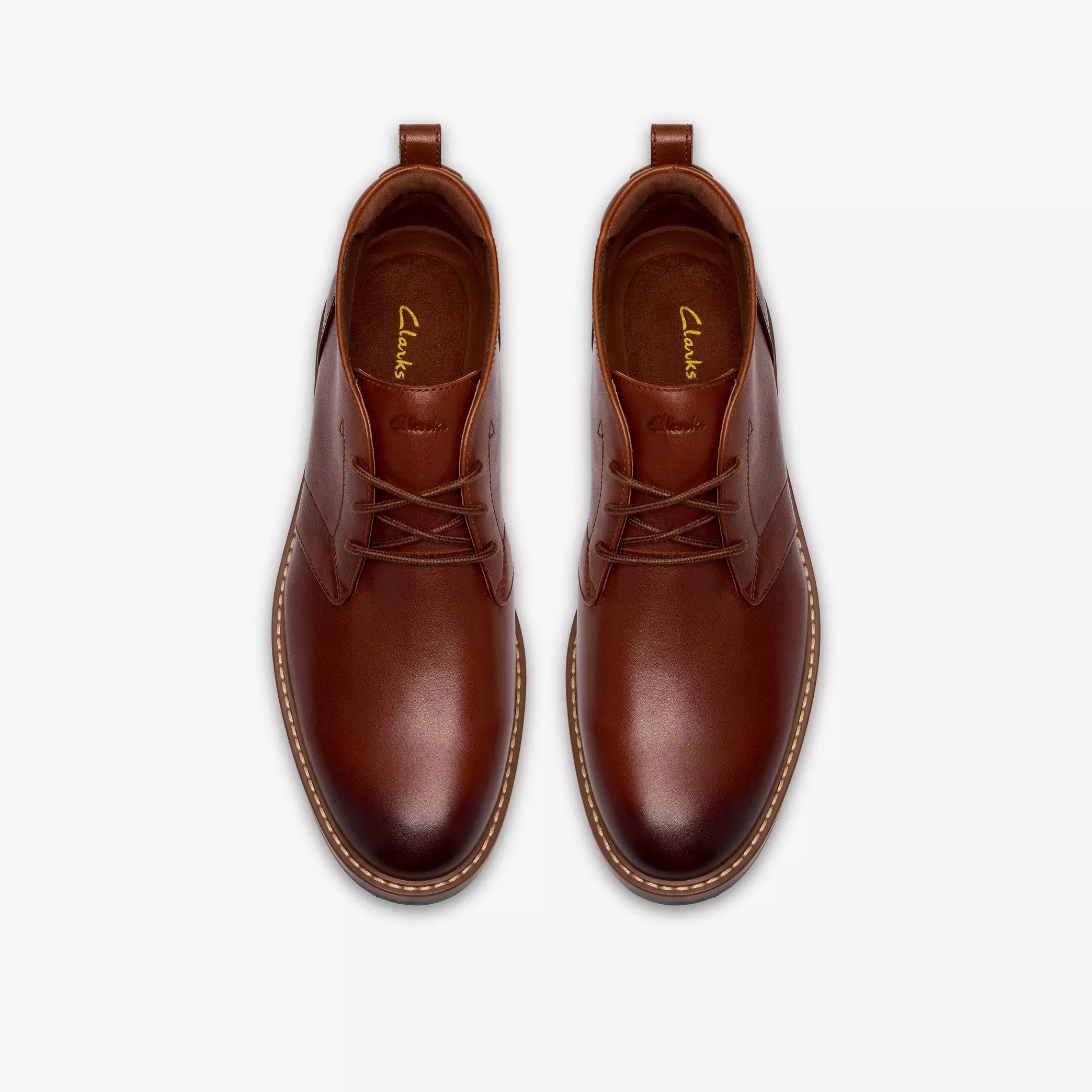 мъжки обувки clarks aldwin2 chukka 26320116 кафяви от естествена кожа - снимка 6