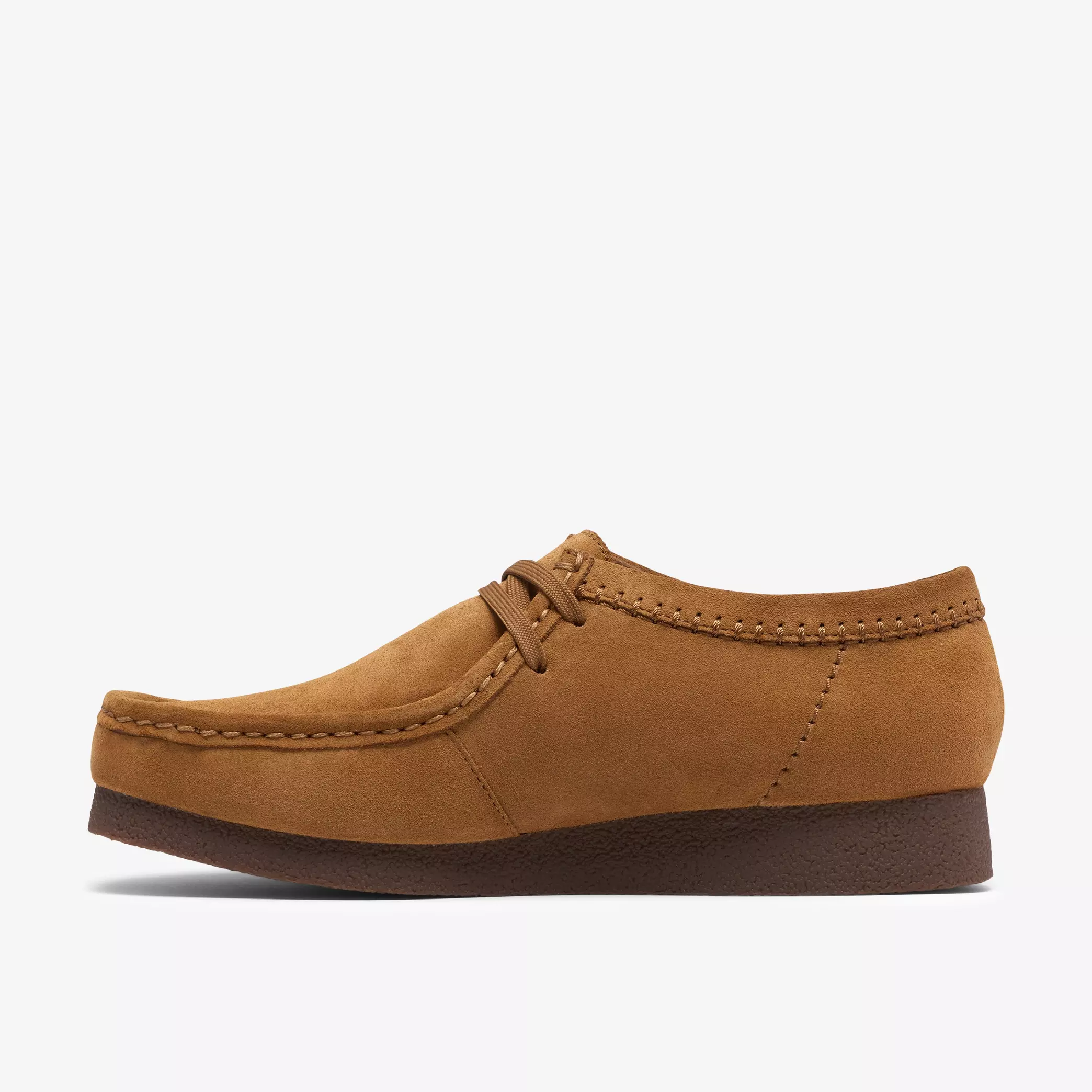 мъжки обувки clarks wallabee evo 26327788 кафяви от велур - снимка 3