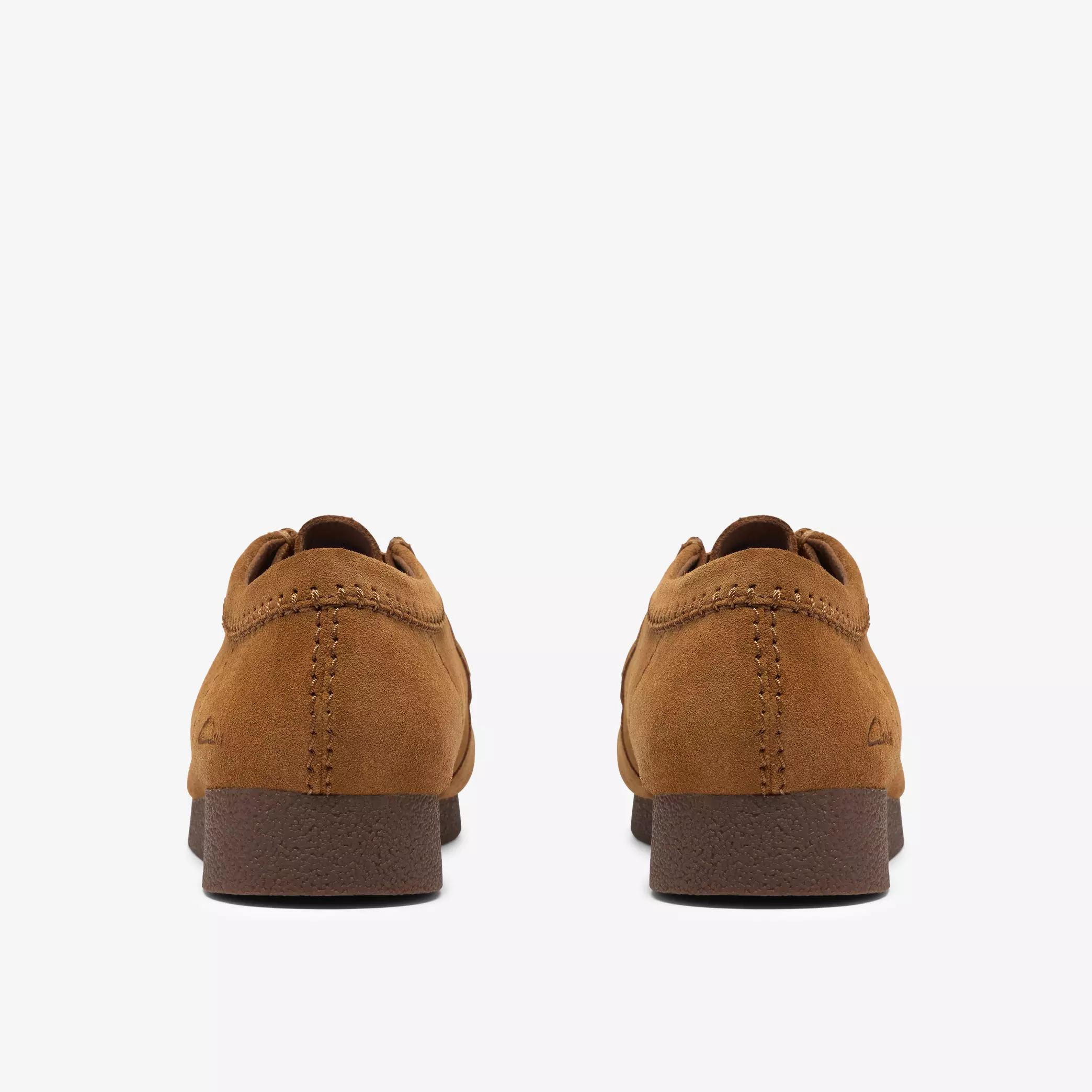 мъжки обувки clarks wallabee evo 26327788 кафяви от велур - снимка 4